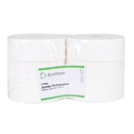 EcoWipe Toiletpapier Jumborol Maxi Cellulose Wit 2 Laags 6 X 380 Meter