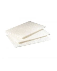 3M Scotch Brite handpad wit,  Pak 20 st. dunne pad 158x224mm