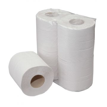 Ecowipe toiletpapier recycled 48x200vel wit, 2 laags 12 x 4 rol