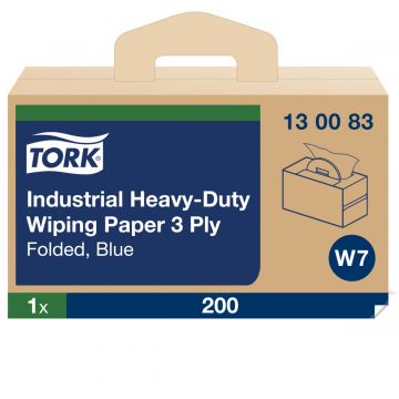 Tork Ind Heavy-Duty poetsdoek 200v (70) Blue handy box W7