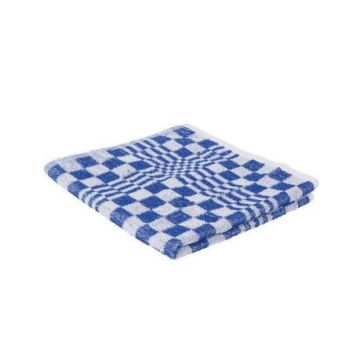 Keukenhanddoek blauw wit 50 x 50 cm 3 stuks 