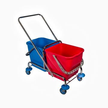 Rolemmer chroom 2x15 L. exclusief pers inclusief duwbeugel