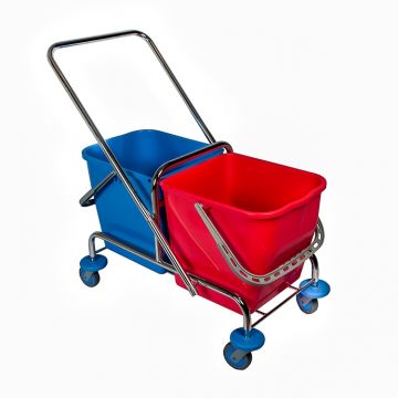 Rolemmer chroom 2x25 L. exclusief pers inclusief duwbeugel