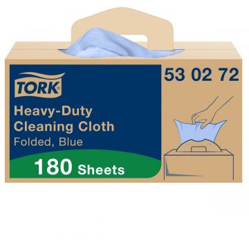 Tork Heavy-Duty Reinigingsdoek Handy Box Blauw W7, Vel-voor-vel-dosering, 180 doeken