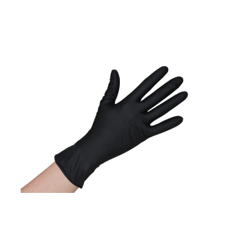 Handschoen nitriel ongepoederd zwart premium Onyx plus 100 stuks - Maat XXL