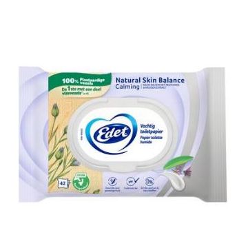 Edet Vochtig toiletpapier panthenol FSC 7 x 42 doekjes