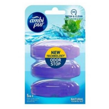 Ambi Pur Navulling fresh water en mint doos 6 stuks a 3 x 55 ml