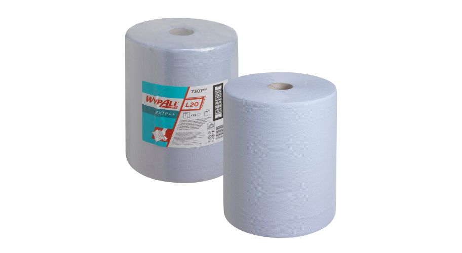 Wypall L20 Extra+ poetsrol blauw 500 v. 2 laags