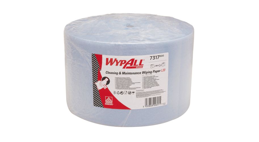 Wypall L20 Extra poetsrol blauw 1000 vel 2 laags